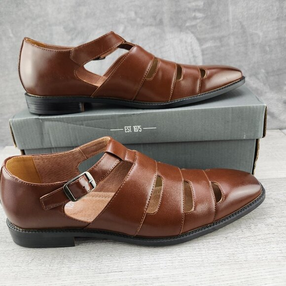 Stacey Adams Men Size 12M (EU45) Calderon Cognac  NIB main image 12